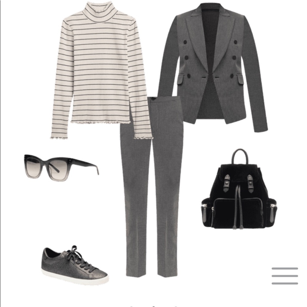 BANANA REPUBLIC FLARE CROP GRAY PANTS